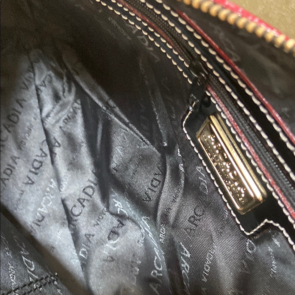 Arcadia Black Embossed Patent Leather Bag - Picture 5 of 14